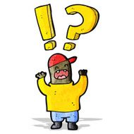 cartoon shocked man N19