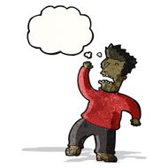 cartoon man with thought bubble N16