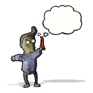 cartoon man combing hair N6