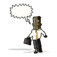 cartoon businessman in rags