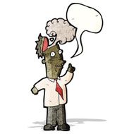 cartoon man with overheated brain N2