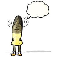 cartoon woman with thought bubble N44
