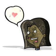 cartoon woman in love N113