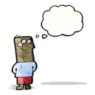 cartoon man with thought bubble N17