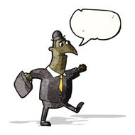 cartoon walking businessman