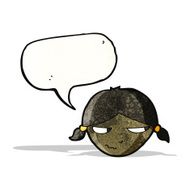 cartoon woman with speech bubble N42