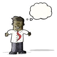 cartoon businessman shrugging shoulders N6