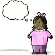cartoon woman with thought bubble N45