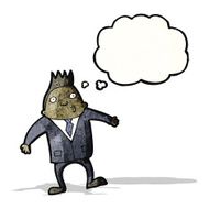 cartoon businessman with thought bubble N4