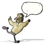 cartoon man running to explain