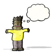 cartoon man with thought bubble N22