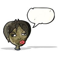 confused woman with speech bubble
