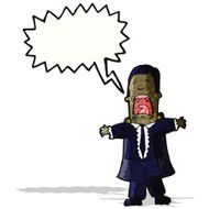 cartoon shrieking vampire