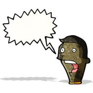 cartoon shrieking man