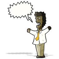 cartoon shouting boss
