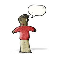 cartoon man with speech bubble N7