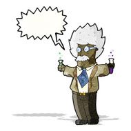 genius scientist cartoon