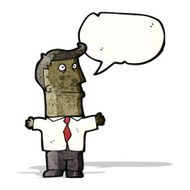 cartoon man with speech bubble N8