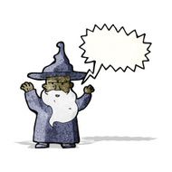 Cartoon Wizard Casting Spell N6