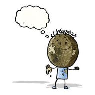 cartoon boy covered in mud