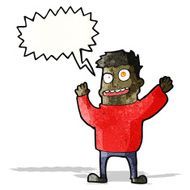 cartoon man with speech bubble N9