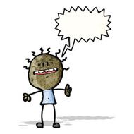 Cartoon Anxious Man N5