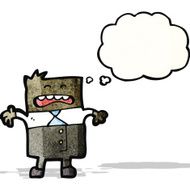 cartoon unhappy businessman