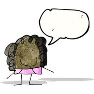 cartoon woman with speech bubble N44