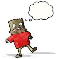 cartoon boy with thought bubble N9