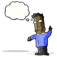 cartoon man with thought bubble N24