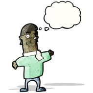 cartoon friendly man in scarf