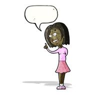 cartoon woman with great idea N2