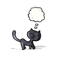 little black cat cartoon