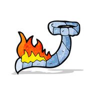 cartoon burning tie N3
