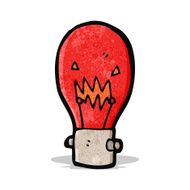 Red Light Bulb Cartoon N3