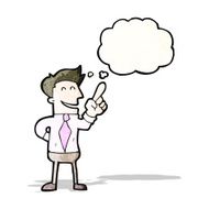 cartoon man with great idea N8