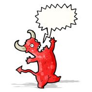 shouting little devil cartoon