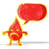 cartoon little flame with speech bubble N2