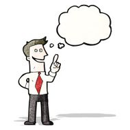 cartoon man with great idea N9