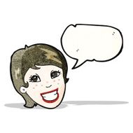 cartoon grinning pretty face
