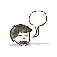 cartoon boy with speech bubble N4