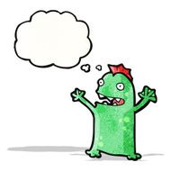 cartoon little swamp monster