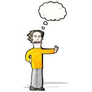 cartoon man making stop gesture N2