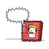 cartoon postal stamp