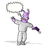 cartoon alien space man
