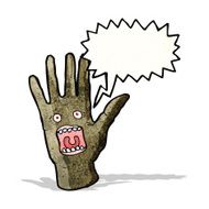 scary shrieking hand monster
