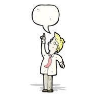 cartoon man pointing upwards