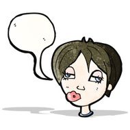 cartoon confused woman&#039;s face N2