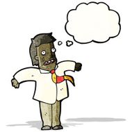 cartoon businessman shrugging shoulders N8