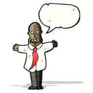 cartoon bald office man talking